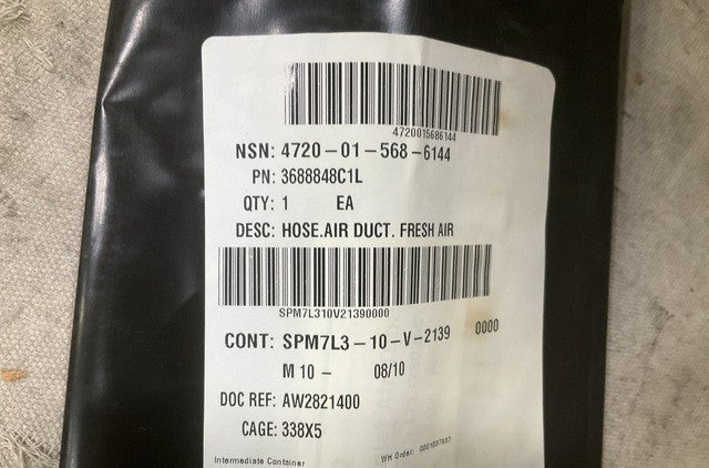 Air Breathing Hose 3688848C1L NSN 4720-01-568-6144 - photo 4