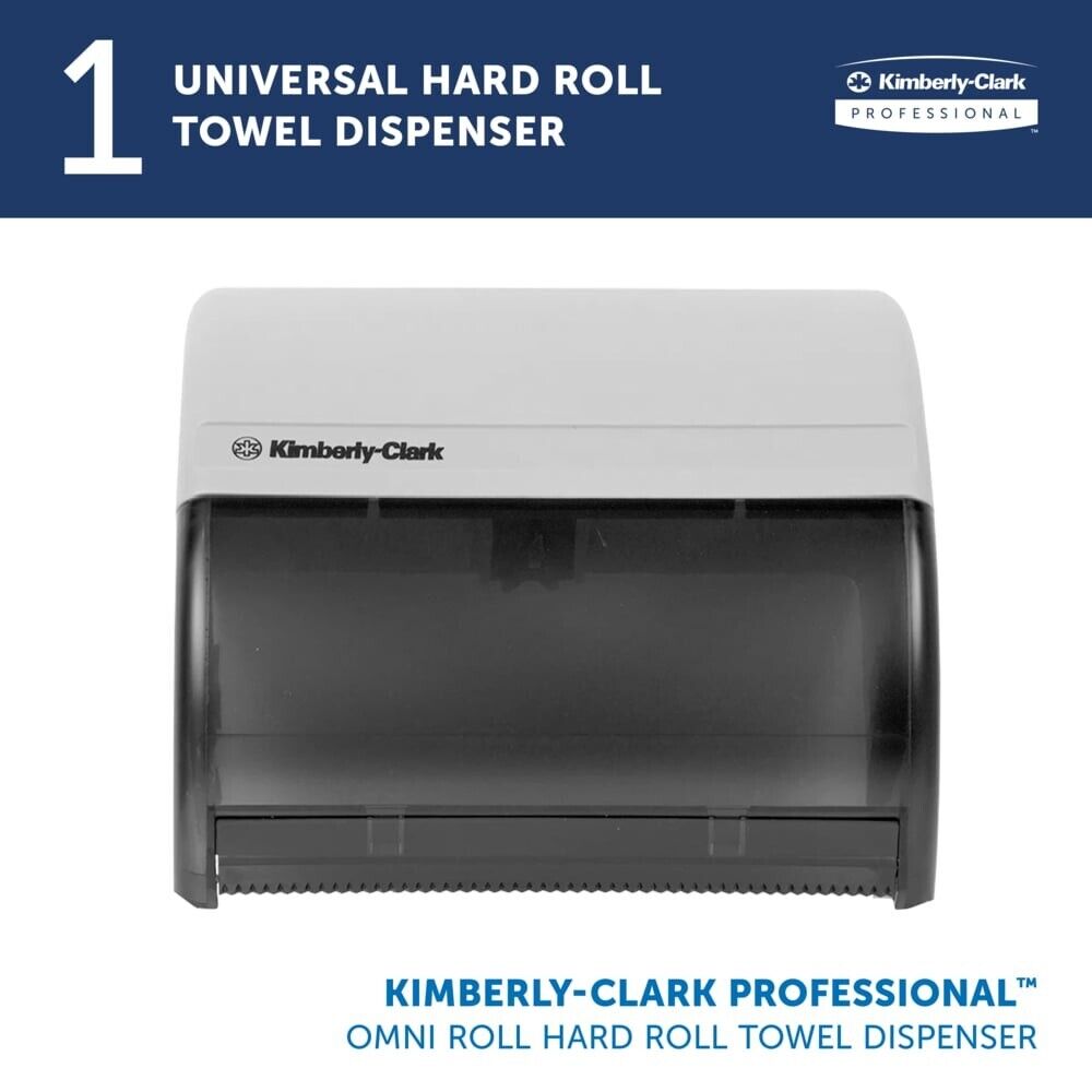 KIMBERLY-CLARK UNIVERSAL HARD ROLL TOWEL DISPENSER WITH HARDWARE (MODEL 09746)
