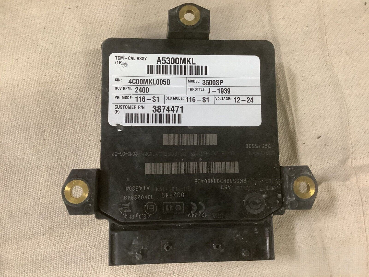 MILITARY M-ATV TRANSMISSION CONTROL ASSEMBLY 3874471 A53000MKL 2520-01-581-9799