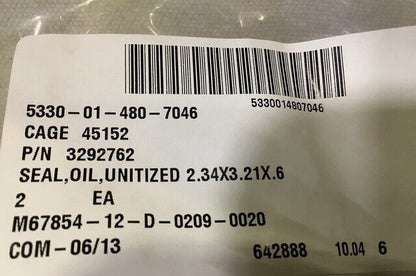 MK23 MRAP LVSR 7 TON OSHKOSH AXLE SEAL,OIL 60X81.5X20 3292762 5330-01-480-7046