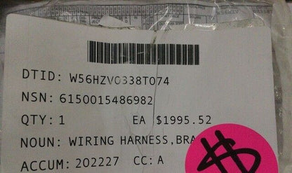 Military RG31 BAE Systems R0062184 Branched Wiring Harness 6150-01-548-6982 NOS
