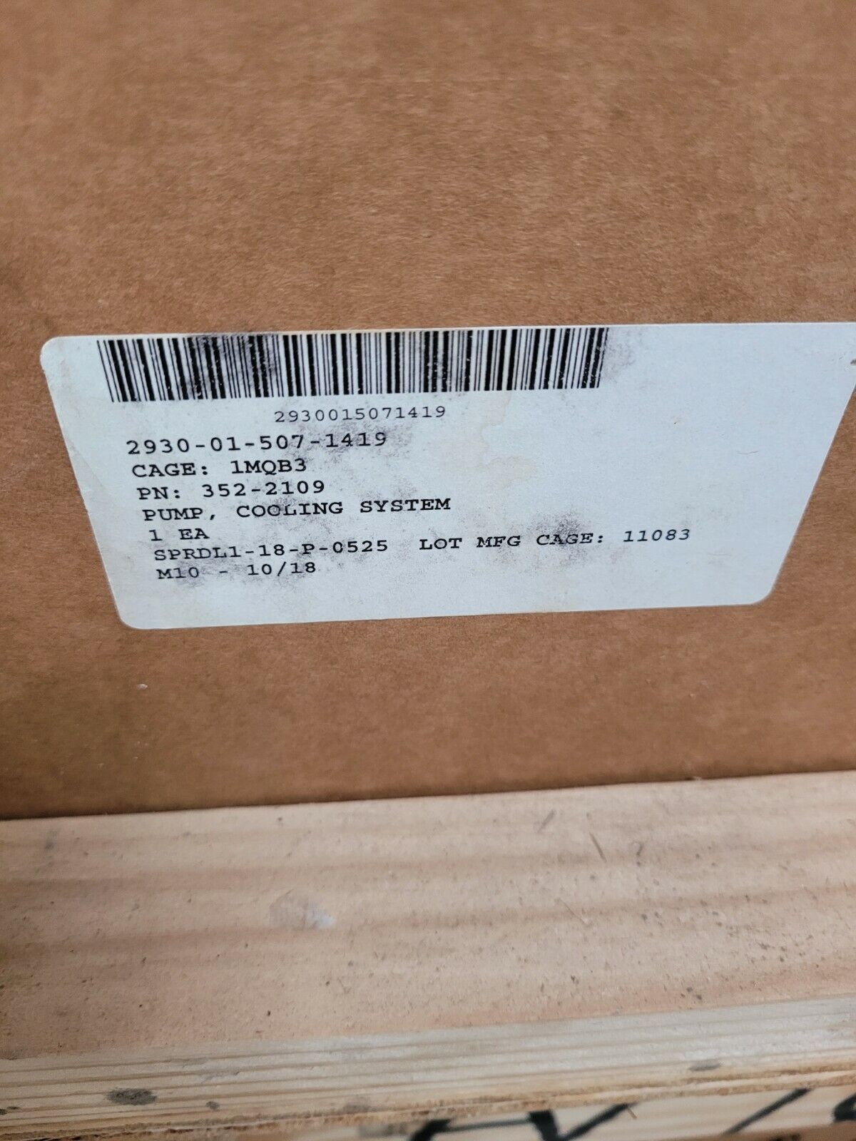 3522109  Caterpillar WATER PUMP - C7, C9 GENUINE CAT Water Pump  352-2109
