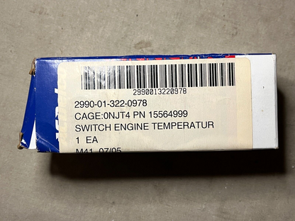 88-98 MANUAL ACDELCO 15564999 AUTOMO ENGINE TEMPERATURE SWITCH 2990-01-322-0978
