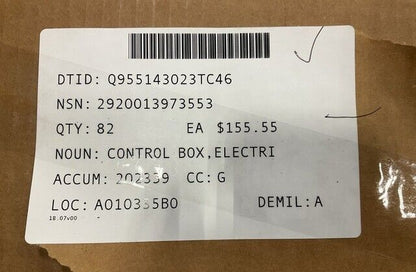 DRS 170306-1 ELECTRICAL POWER MODULE CONTROL BOX 650-40017 2920-01-397-3553