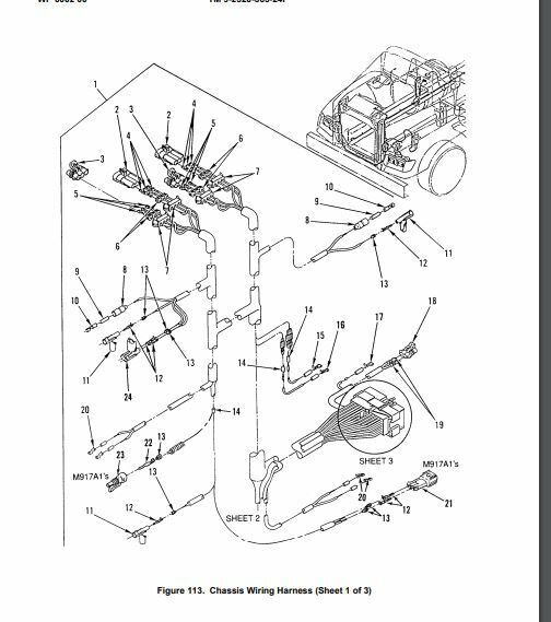 Daimler Trucks CHASSIS A06-18154-000 Branched Wiring Harness M915 LET 10 TON