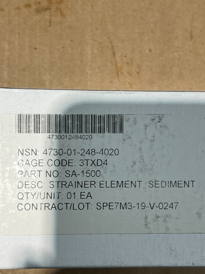 Strainer Element SA-1500 NSN 4730-01-248-4020 - photo 3