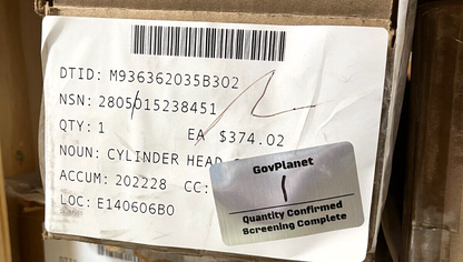 GENUINE CAT GASOLINE ENGINE CYLINDER HEAD 191-6149 1916149 2805-01-523-8451 USA
