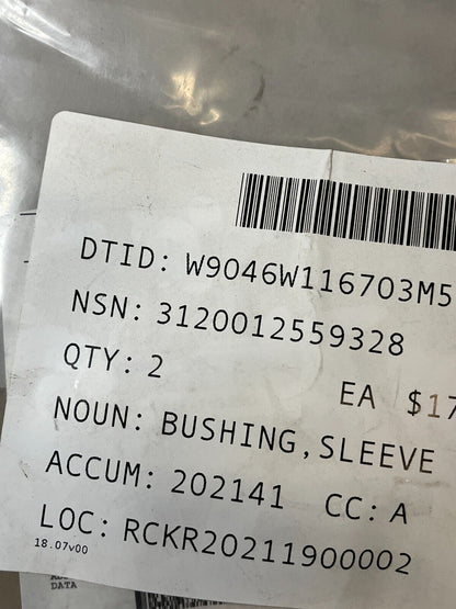 M998 HMMWV CUCV 1 1/4-TON 15383 SLEEVE BUSHING 3120-01-255-9328 USA