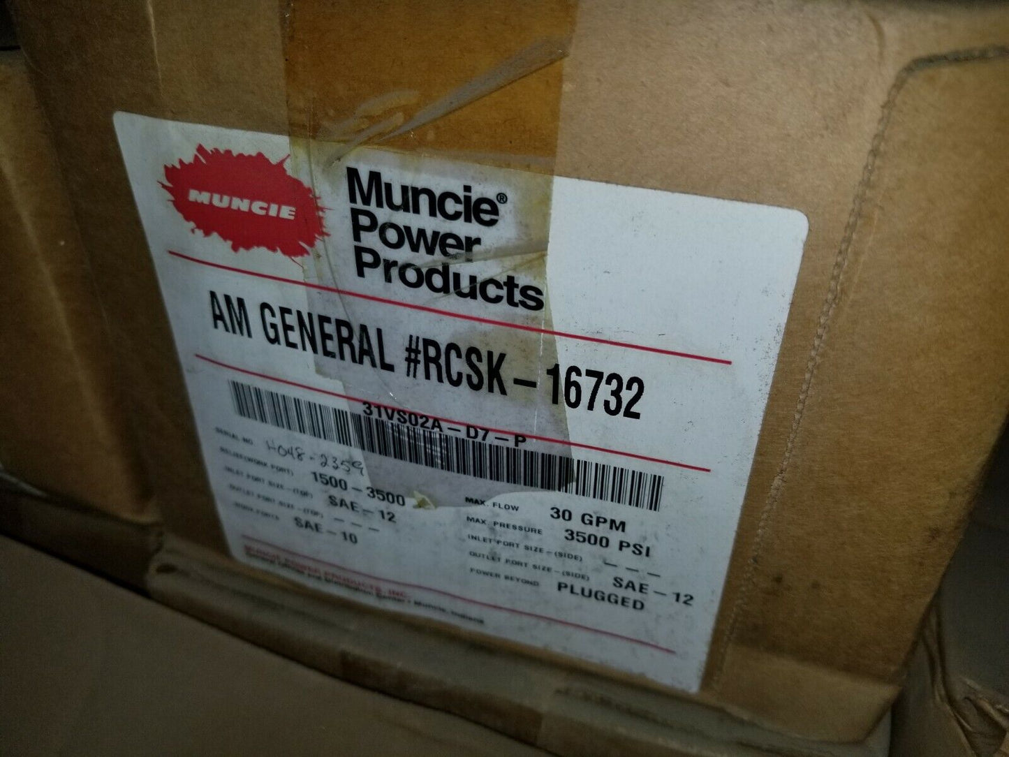 AM GENERAL m35a3 Valve Safety Relief  4820-01-407-75181244888 131VS02A-D7-P