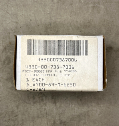 NEW FLUID FILTER ELEMENT ASSEMBLY 574096 4330-00-738-7006 USA