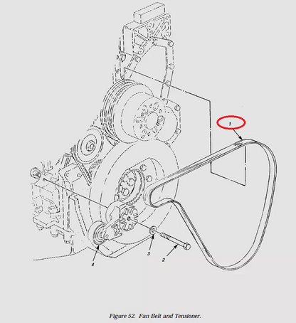 M35 TRUCK SERIES DAYCO 20-7162 SERPENTINE FAN BELT V BELTING 3030-01-460-1030