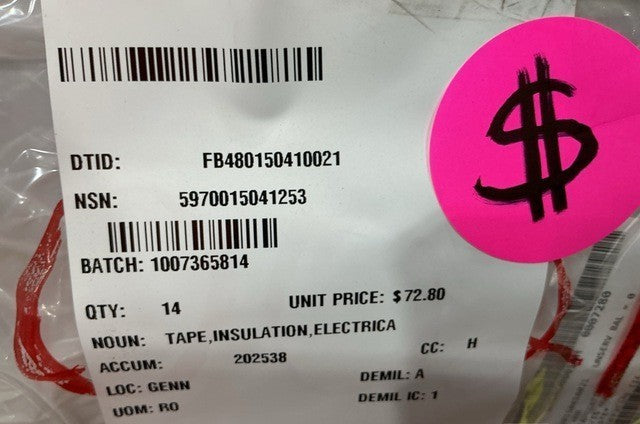 Insulation Tape PT2255-3 NSN 5970-01-504-1253 - photo 3