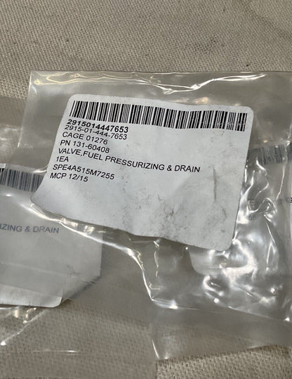EATON 131-60408 FUEL PRESSURIZING AND DRAIN VALVE 13160408 2915-01-444-7653