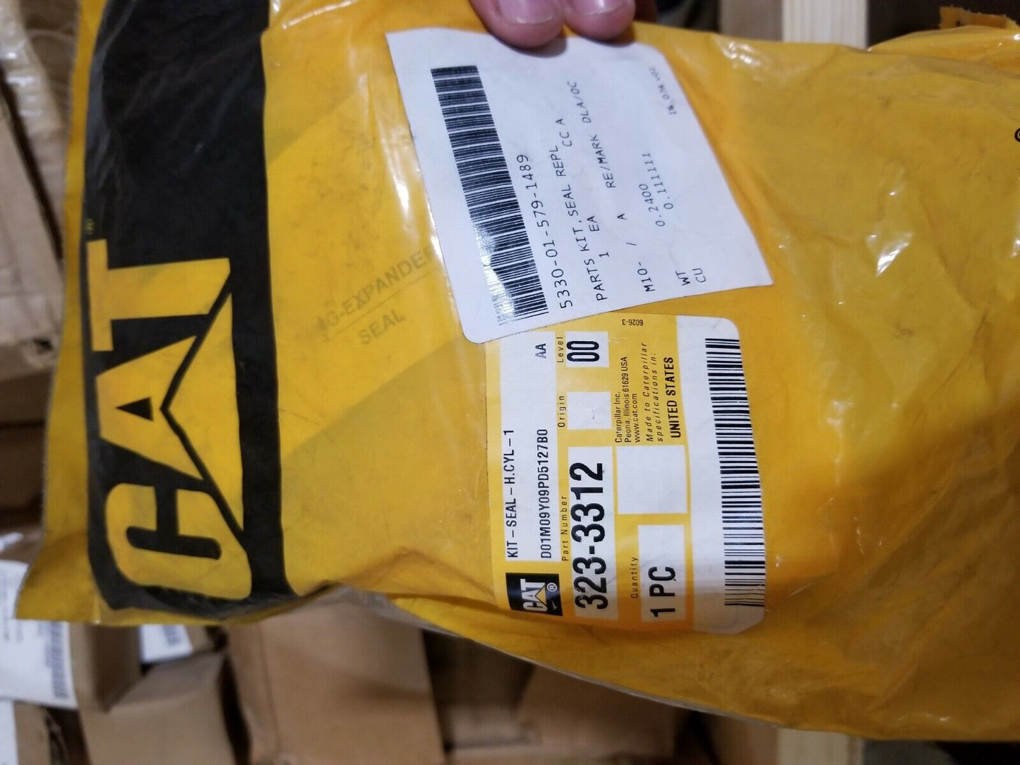 Genuine CAT 3233312 Seal Kit Caterpillar 1.750x3.000 5330-01-579-1489 323-3312