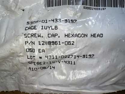 Hexagon Head Cap Screw 12484861-062 NSN 5305-01-433-9197 - photo 5