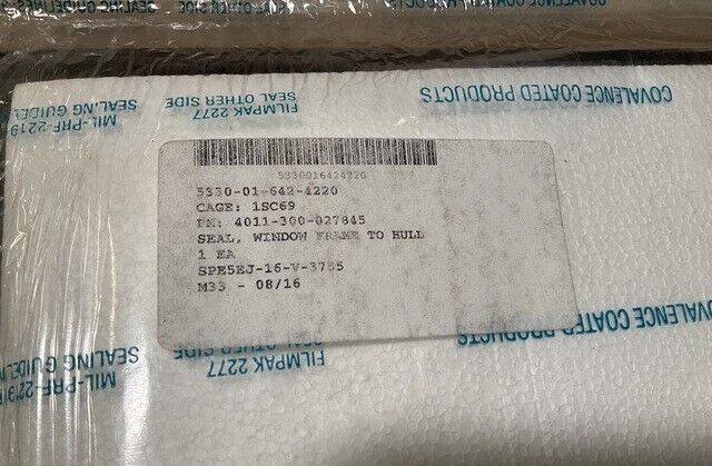 NEW MAXXPRO DASH NONMETALLIC STRIP SEAL, WINDOW 4011-300-027845 5330-01-642-4220