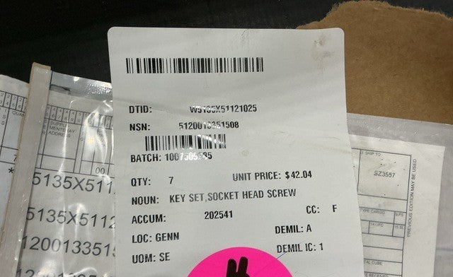 Socket Head Screw Key AWM140CK NSN 5120-01-335-1508 - photo 3