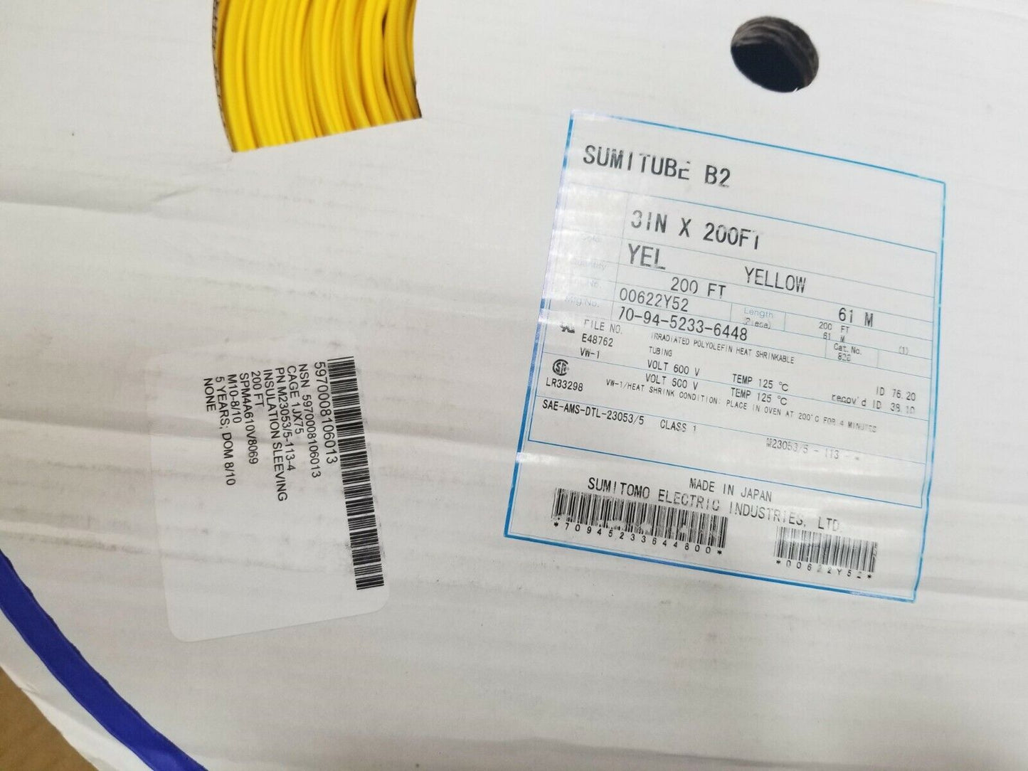 Sumitomo Electric Industries Heat Shrink 3inch 200ft M23053/5-113-4
