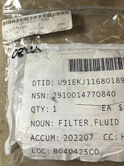 GENUINE AMPV PARKER 120AT WATER SEPARATOR FLUID FILTER 140R-10 2910-01-477-0840