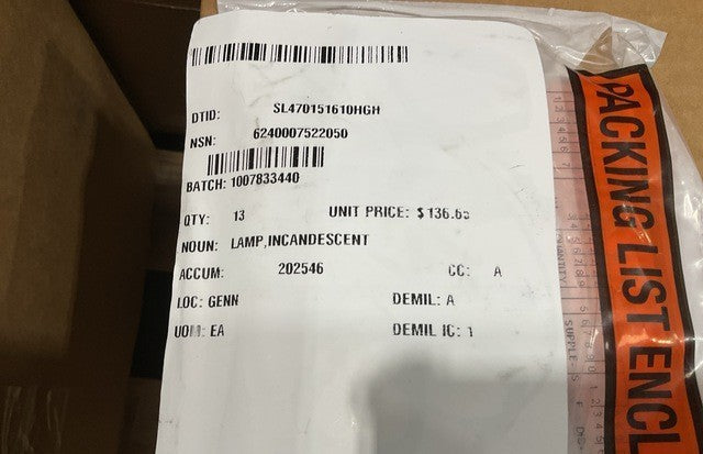 Lamp DFA115-120V NSN 6240-00-752-2050 - photo 5