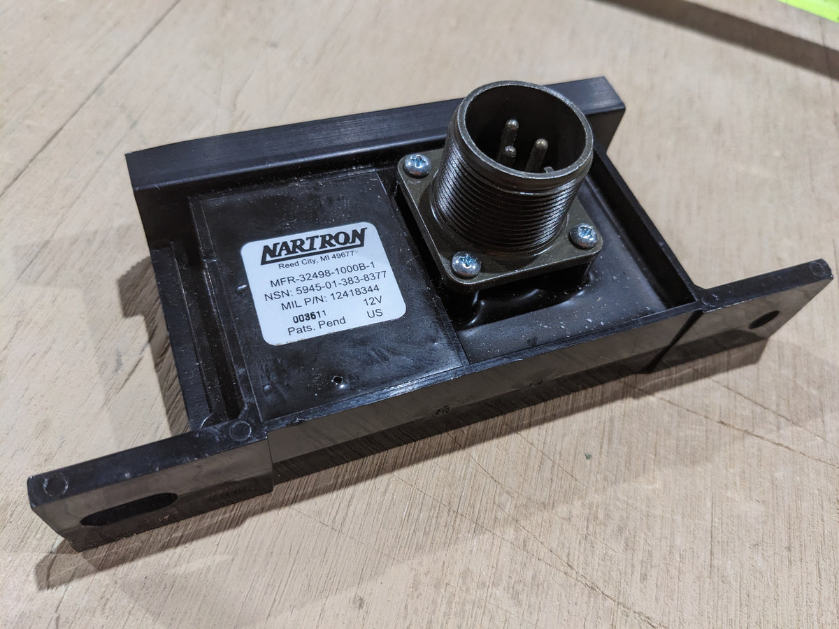 U S Army Tank Automotive Command 12418344 Solid State Flasher - NSN 5945-01-383-8377 - inventory label