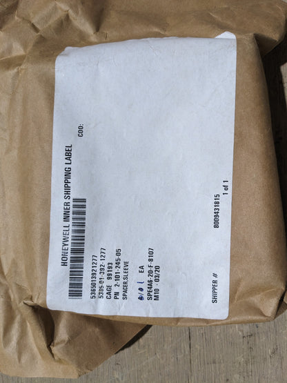 Honeywell International Inc. 2-101-245-05 Sleeve Spacer - NSN 5365-01-392-1277 - inventory label