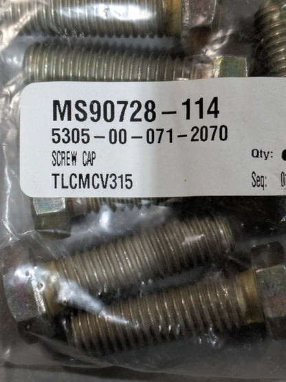 THE AMERICAN SOCIETY OF MECHANICAL AES01C500A75AW9A91 Hexagon Head Cap Screw - NSN 5305-00-071-2070 - inventory label