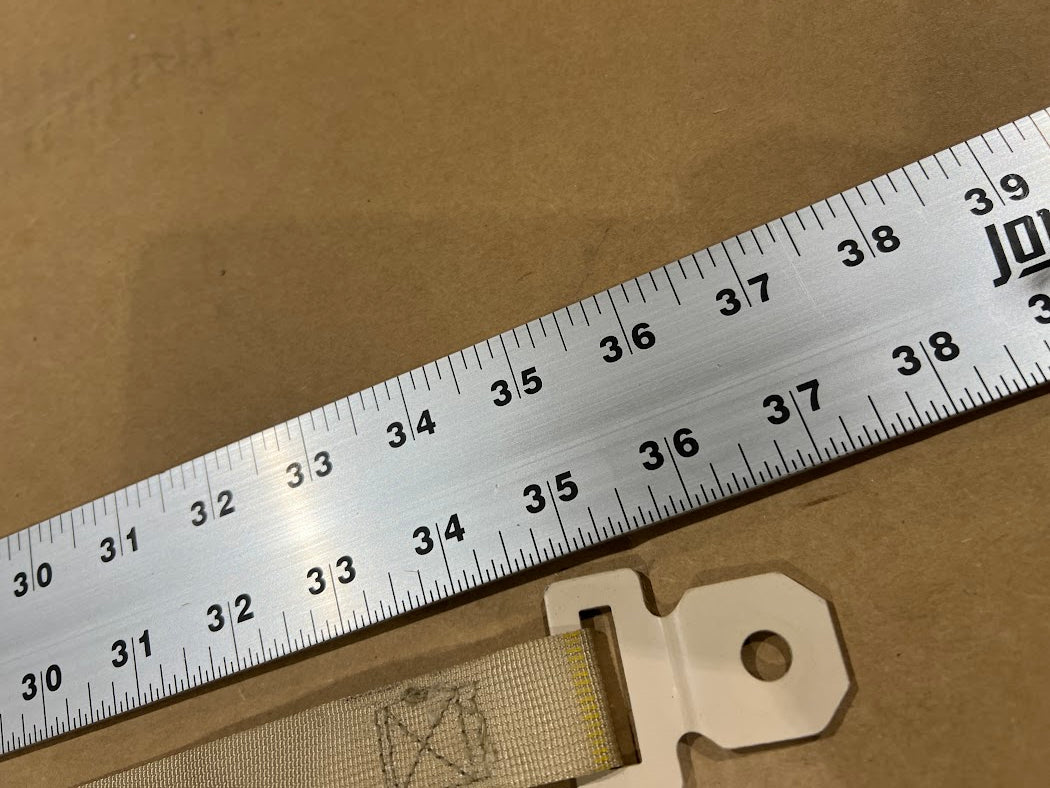 M939 Series 5-TON Truck 12340208-7 33.5800" to 33.6200" Length tan Webbing Strap NSN 5340-01-459-2242 OEM New — photo 3
