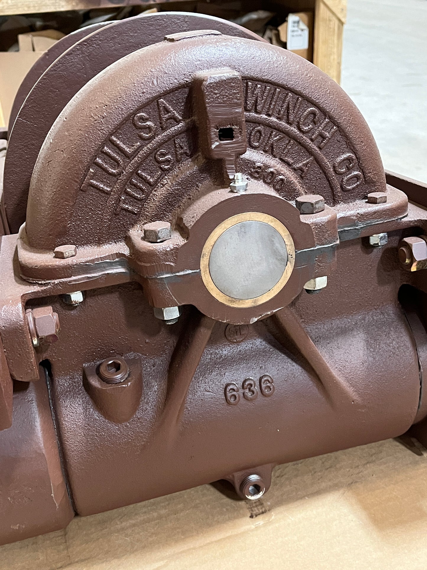 TULSA HYDRAULIC WINCH ASSY 18G, 20,000 POUNDS HEAVY DUTY MILITARY TRUCK PARTS
