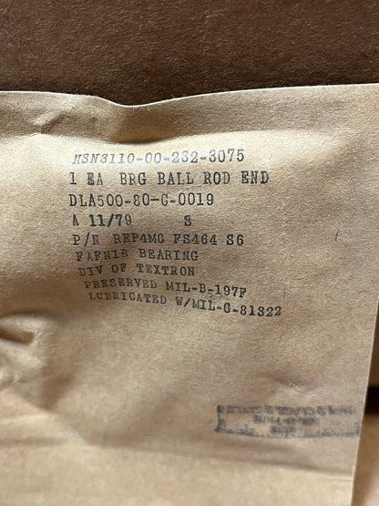 BEARING,BALL,ROD END NSN: 3110-00-232-3075