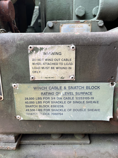 M936A1 5 TON 6X6 WRECKER TRUCK WITH WINCH FOR SALE *RARE*