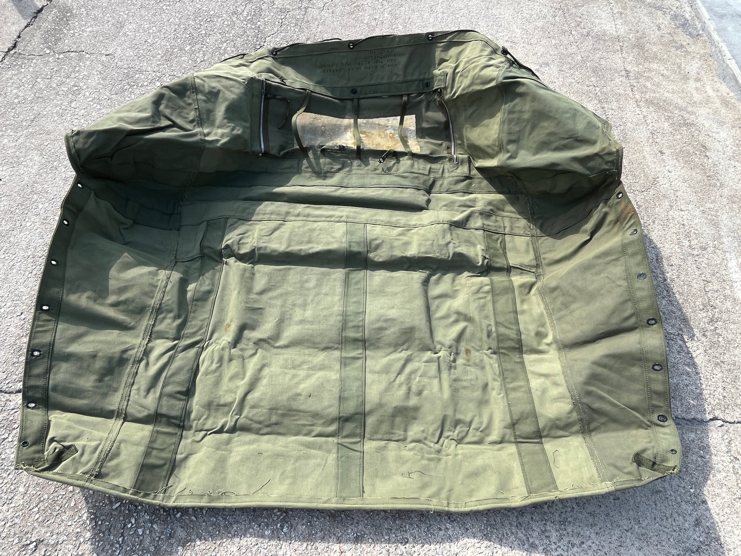 M35A2 2.5 TON CANVAS CAB COVER 12300649 2540-01-155-0104