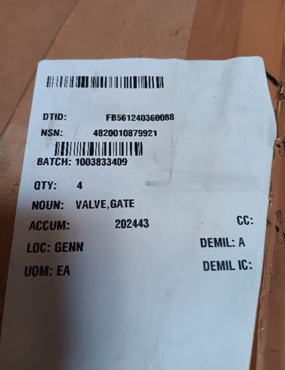 Honeywell 321460-1-1 Gate Valve | NSN 4820-01-087-9921 NEW