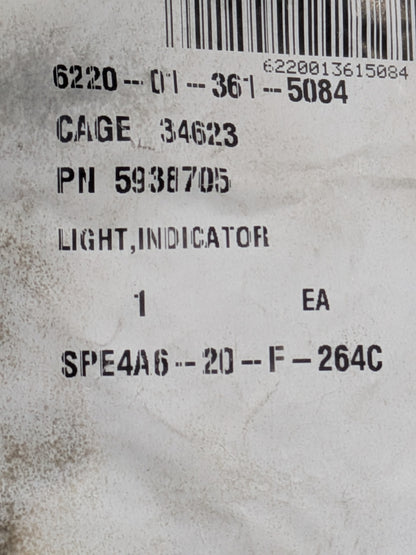 AM General LLC 5938705 Indicator Light - NSN 6220-01-361-5084 - inventory label