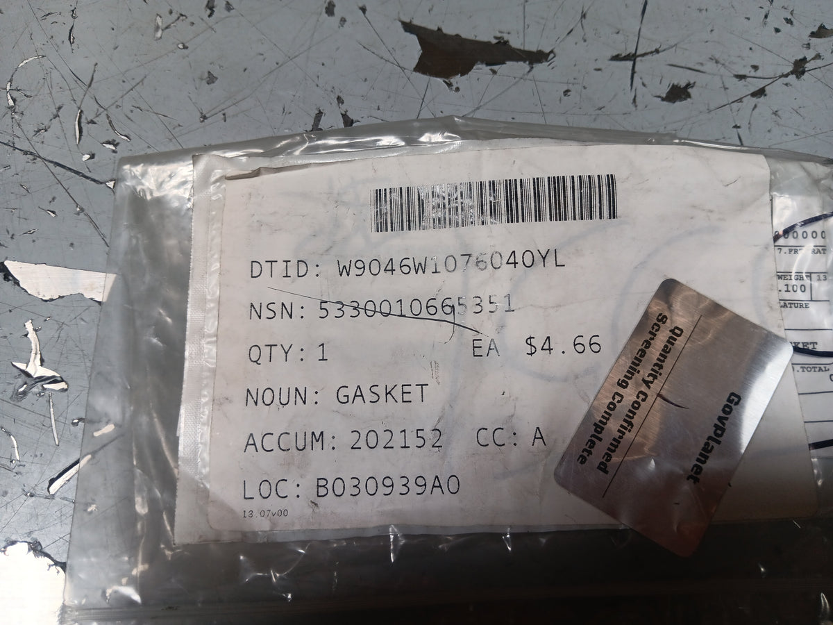 Cummins Inc. 215044 Gasket - NSN 5330-01-066-5351 - inventory label
