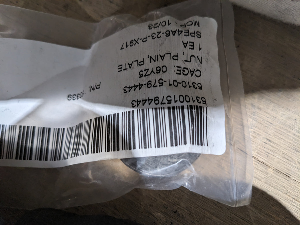 Accuride Corporation 50339 Plain Plate Nut - NSN 5310-01-579-4443 - inventory label