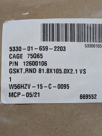 Oshkosh Defense LLC Q312541-20 Gasket - NSN 5330-01-659-2203 - inventory label