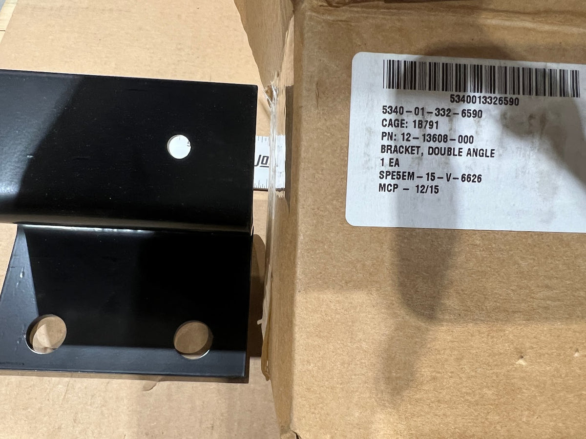 Military LET M-916A1 M-915 SERIES TRUCK 12-13608-000 90.0 Degrees Nominal Square Steel Double Angle Bracket NSN 5340-01-332-6590 OEM New — photo 3