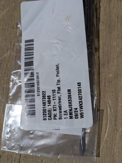 Wright Tool Company WTC-R181 Screwdriver, Flat Tip - NSN 5120-01-487-3822 - inventory label