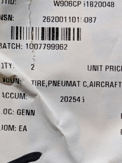 Michelin North America 041-501-0 Pneumatic Aircraft Tire - NSN 2620-01-101-5087 - photo 1