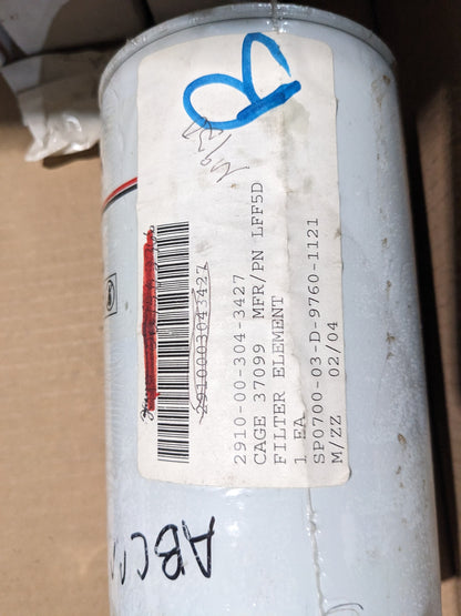 General Motors LLC TP865 Filter Element, Fluid - NSN 2910-00-304-3427 - inventory label