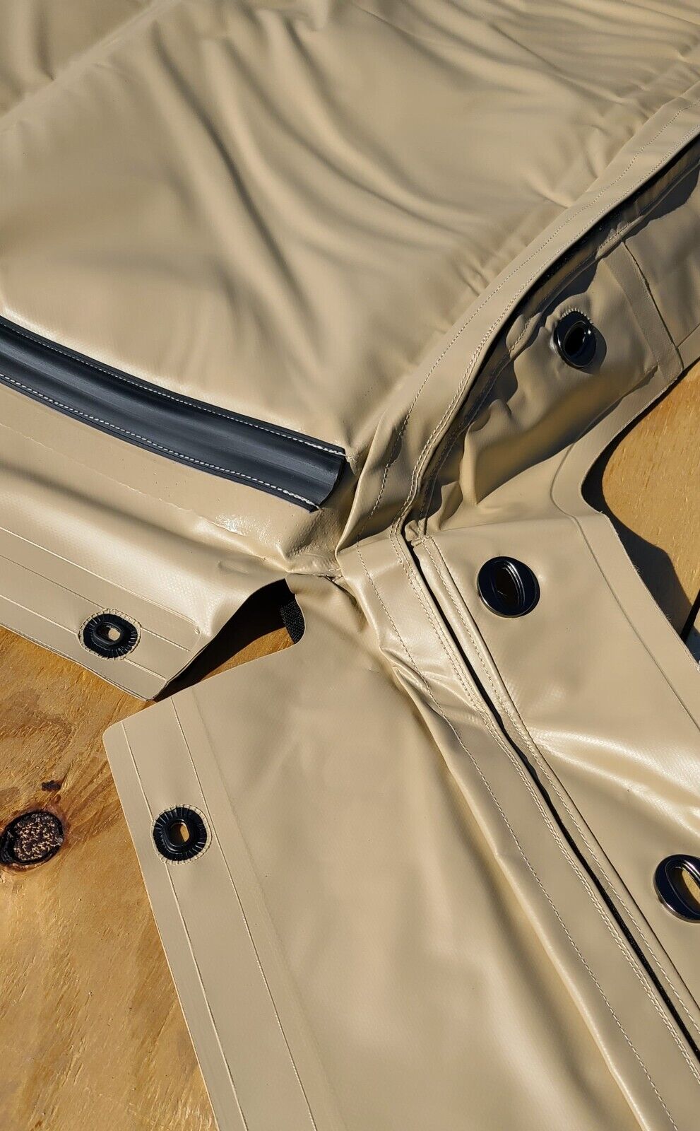 NEW HMMWV 4 Man TAN Soft Top Roof AND CURTAIN KIT Humvee M998 12340676-11
