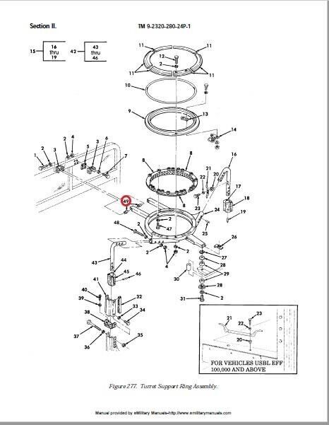 HMMWV 12338083 TURRET SUPPORT RING RESILIENT MOUNT 5340-01-197-6755 12338083