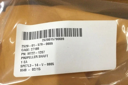 MARMON-HERRINGTON MT22-1207 PROPELLER SHAFT WITH UNIVERSAL J 2520-01-579-0689
