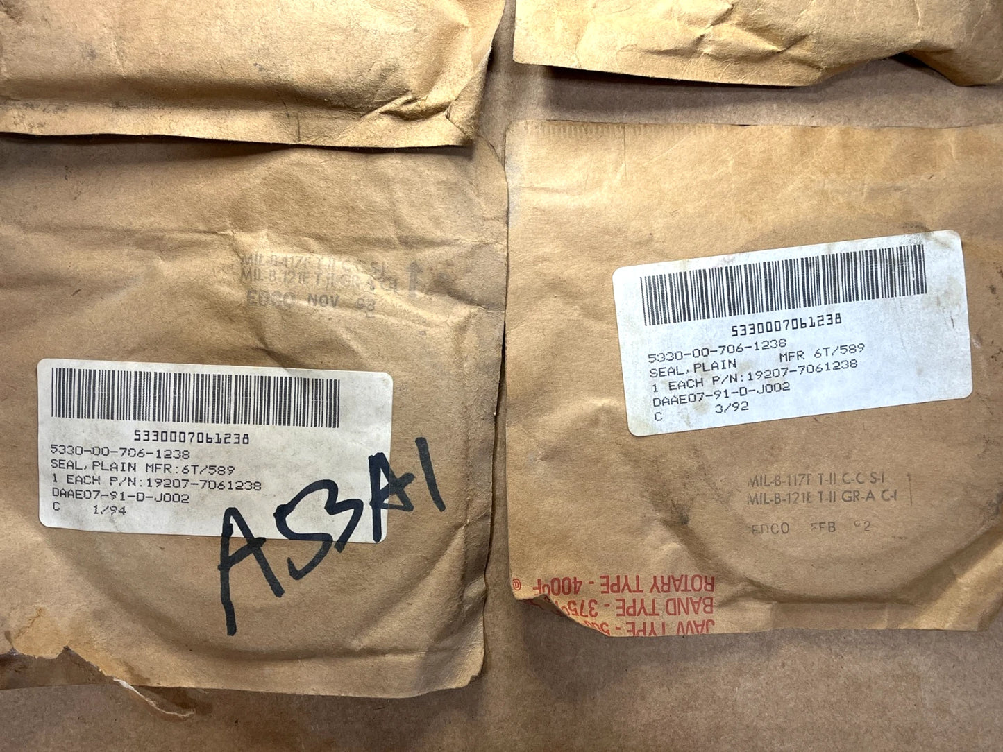 6pc. REAR AXLE HUB SEAL REBUILD KIT WITH GASKETS 2 1/2 TON M35A2 MILITARY TRUCK