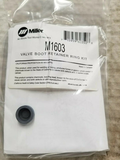 MILLER M1603 KIT, INCLUDES 3-VALVE BOOT 3-RETAINER RING (REPLACES 058262)