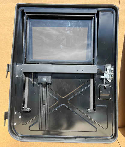 NEW BLACK METAL HMMWV HUMVEE DRIVER AND PASSENGER FRONT DOOR LH & RH X DOOR SET 2510-01-257-3903 / 2510-01-254-1500
