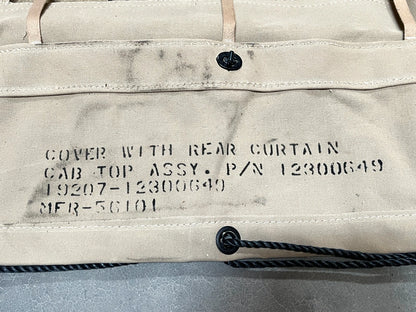 M35A2 2.5 TON TAN CANVAS CAB COVER 12300649 2540-01-155-0104