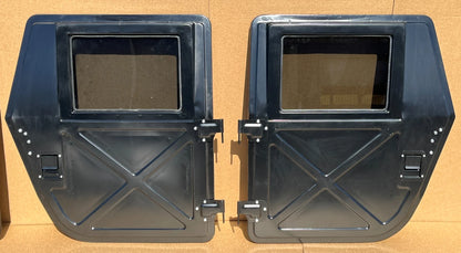 NEW STEEL HUMVEE HMMWV HUMMER H1 M998 X DOOR SET M1114 M1123 ETC FITS ALL HMMWV