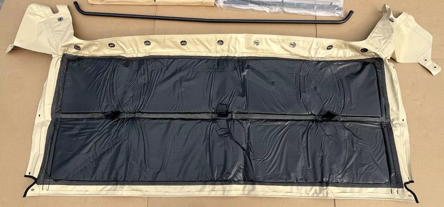 M998 HMMWV HUMVEE 2 MAN TAN SOFT TOP KIT 2 DOOR SET CURTAIN BOW RAIL HARDWARE
